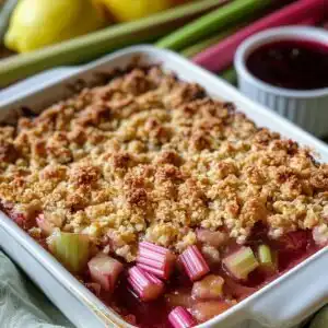 Homemade Rhubarb Shortbread Bars