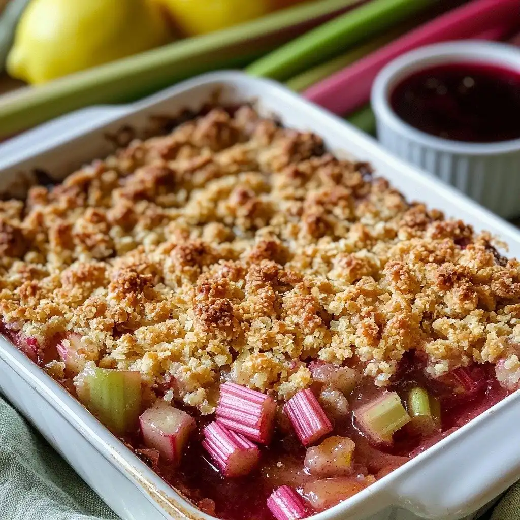 Homemade Rhubarb Shortbread Bars - featured image