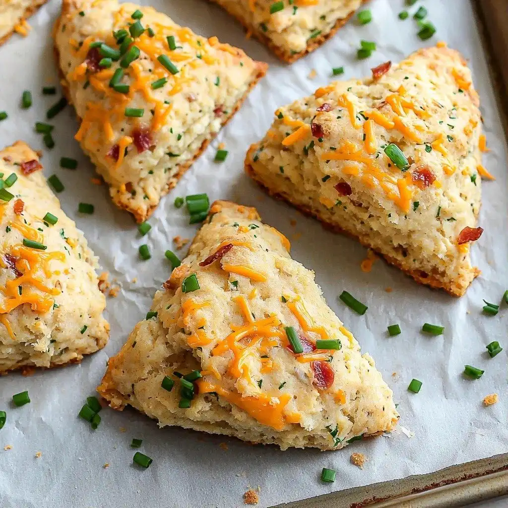 Super Fluffy Bacon Cheddar Chive Scones - featured image