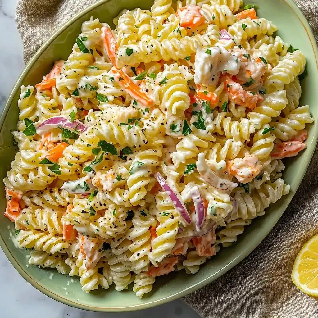 Homemade Crab Pasta Salad with Ranch Dressing - featured image