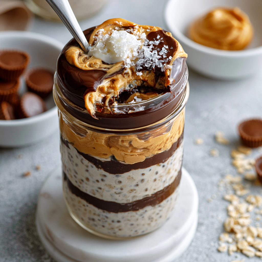Peanut Butter Cup Overnight Oats