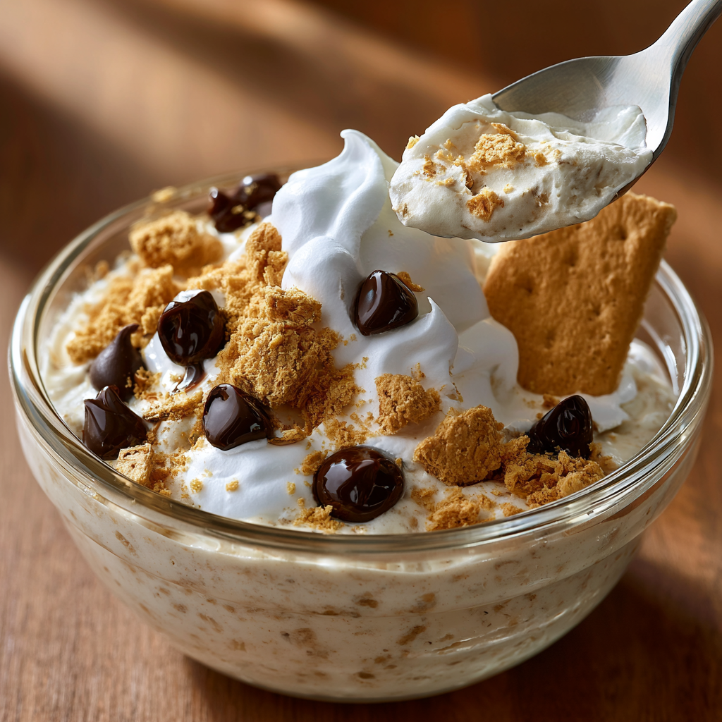 S'mores Protein Overnight Oats {with Yogurt}