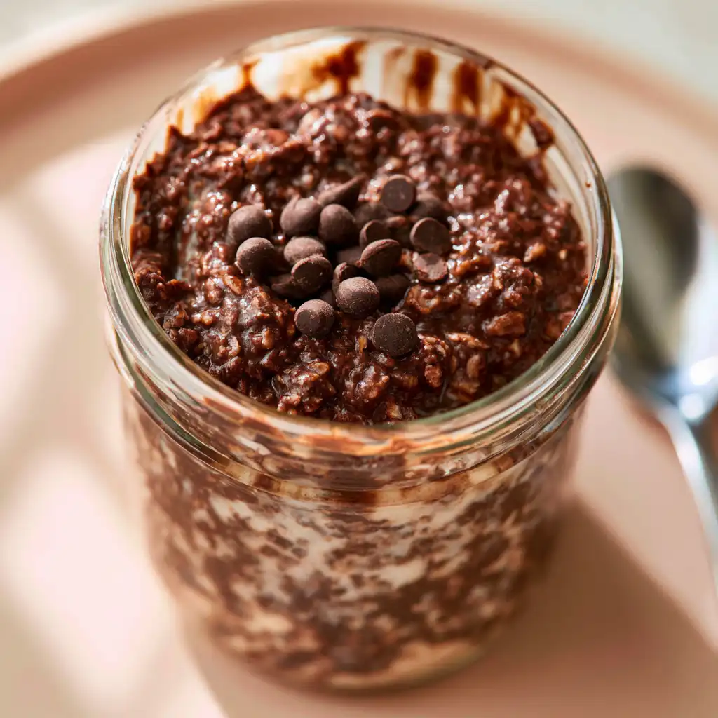 Brownie Batter Overnight Protein Oats