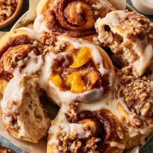 Southern Peach Cobbler Cinnamon Rolls