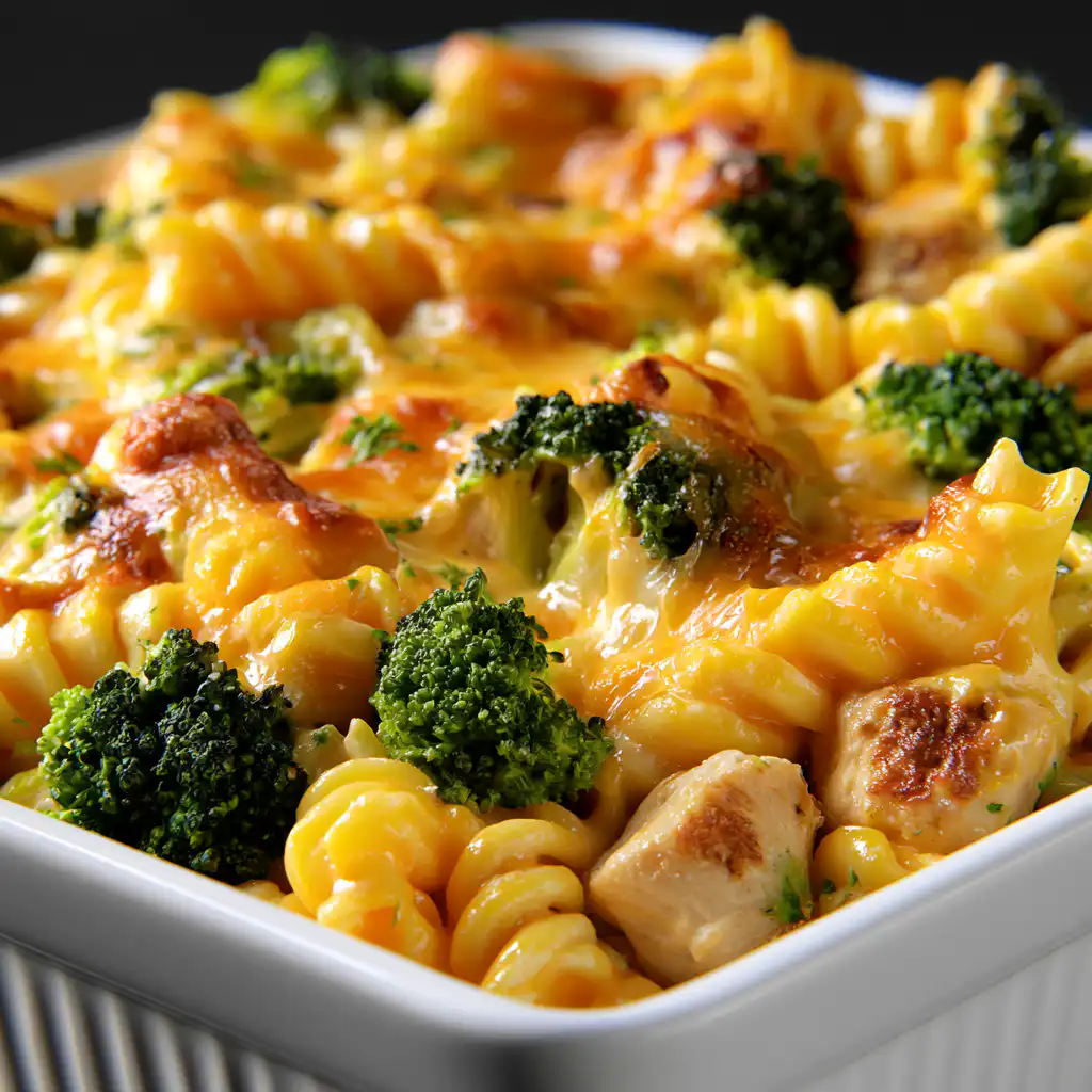 HEALTHY CHICKEN BROCCOLI PASTA CASSEROLE