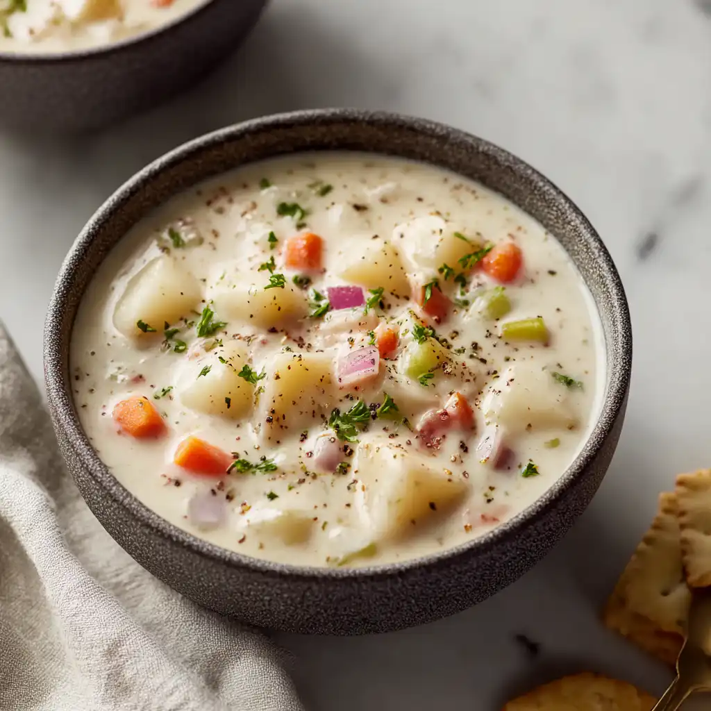 Simple New England Clam Chowder - step by step