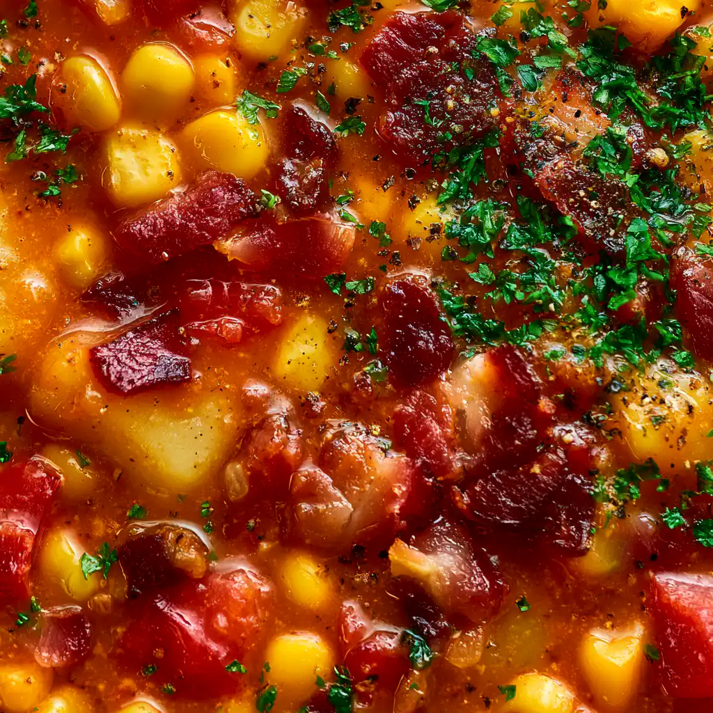 30-Minute Tomato Corn Chowder - step by step