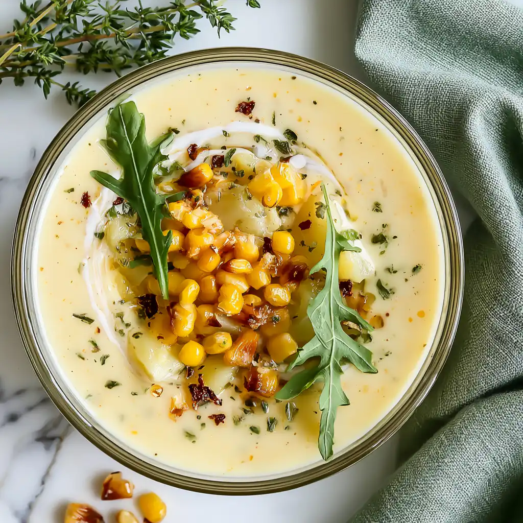 Classic Vegetarian Corn Chowder - step by step