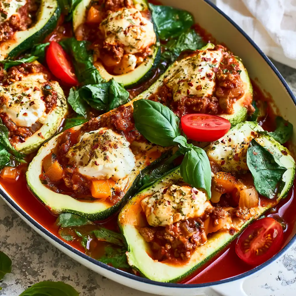 Stuffed Zucchini Boats Recipe