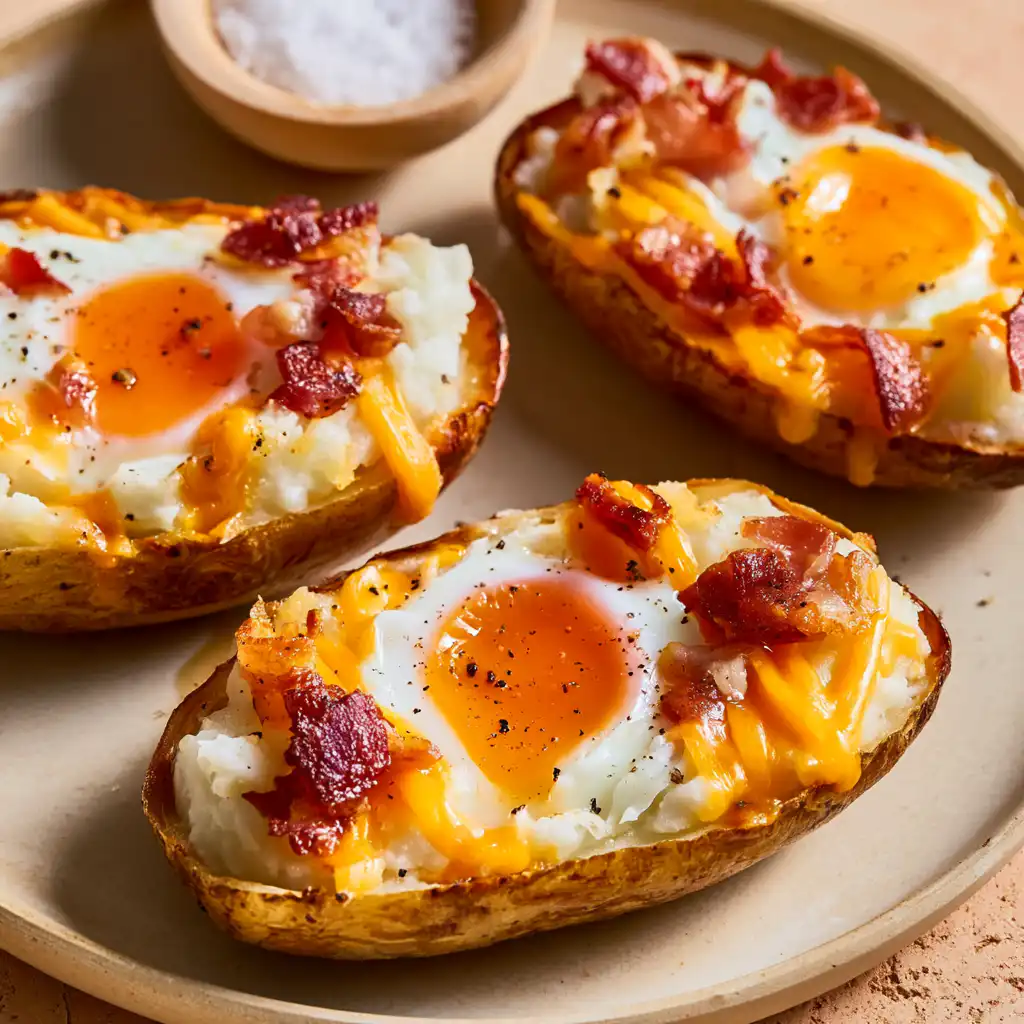 Twice Baked Breakfast Potatoes - step by step